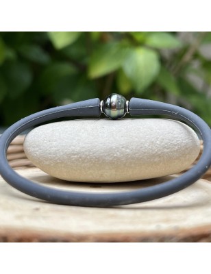 Men’s cultured pearl bracelet – Tahitian pearl men’s bracelet