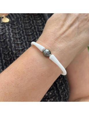 Teahupoo - Pulsera con Perla de Tahití de 10.12 mm