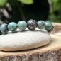 Türkis-Armband - Tahiti-Perle mit marquesanischer Gravur - 10 mm Türkis-Armband - Tahiti-Perle mit marquesanischer Gravur - 10 mm