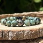 Türkis-Armband - Tahiti-Perle mit marquesanischer Gravur - 10 mm Türkis-Armband - Tahiti-Perle mit marquesanischer Gravur - 10 mm