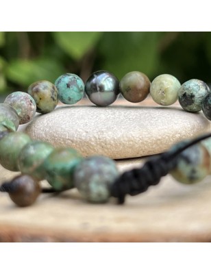 pearl masculin bracelet in turquoise with tahitian pearl price cultured pearls