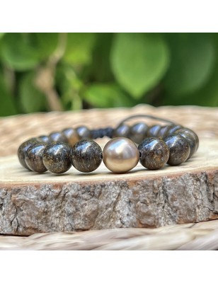 prix bracelet homme marron perle de culture