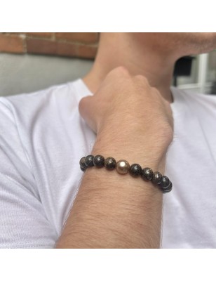 Koru - Bracelet Homme Perle de Tahiti Rose Doré