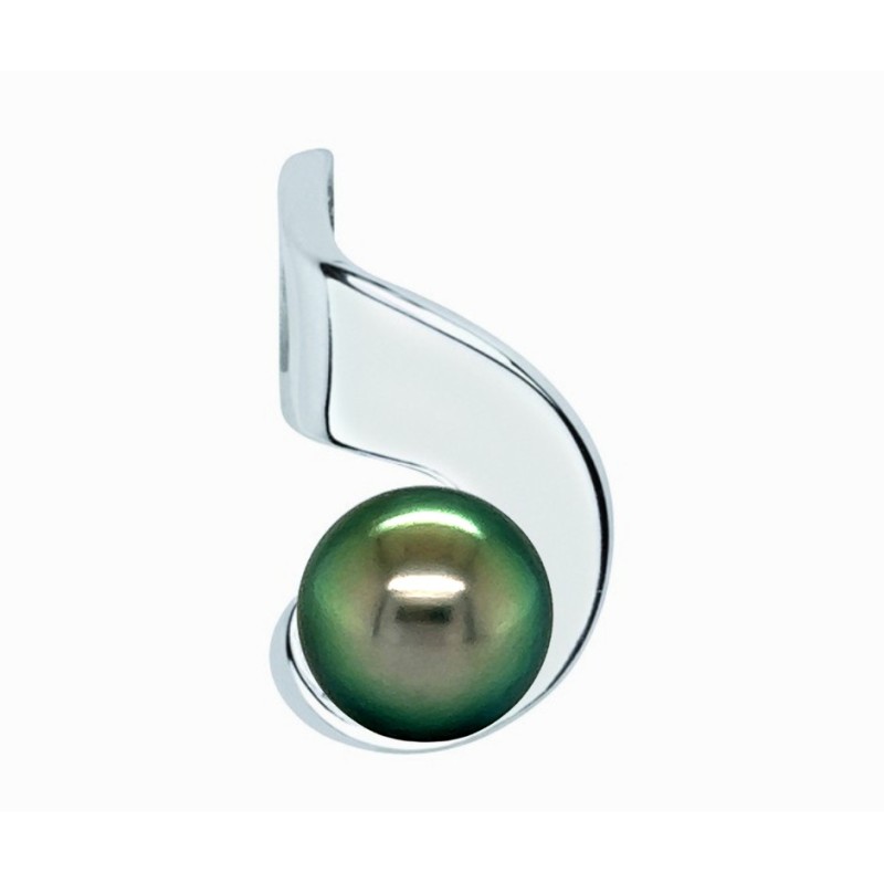 Nohea - Pendentif Argent rhodié Perle de Tahiti 8/9mm Nohea - Pendentif Argent rhodié Perle de Tahiti 8/9mm