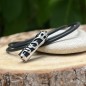 Tiki-Kraft Halskette aus Schwarzem Onyx und Edelstahl Tiki-Kraft Halskette aus Schwarzem Onyx und Edelstahl