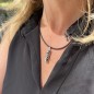 Collier Tiki Amour en Acier Inoxydable et Onyx Noire Collier Tiki Amour en Acier Inoxydable et Onyx Noire