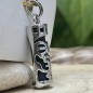Pendentif Tiki Amour en Acier Inoxydable et Onyx Noire Pendentif Tiki Amour en Acier Inoxydable et Onyx Noire