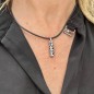 Pendentif Tiki Force en Acier Inoxydable et Onyx Noire