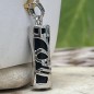 Pendentif Tiki Force en Acier Inoxydable et Onyx Noire