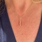 Strength Tiki Pendant - Gold-plated - Coral Resin Strength Tiki Pendant - Gold-plated - Coral Resin