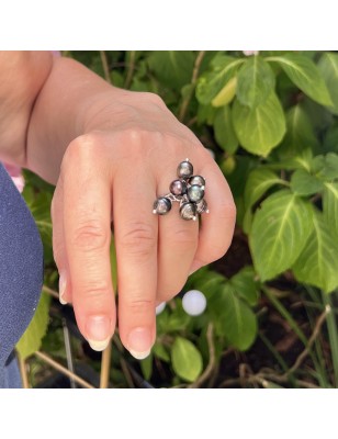 bague bouquet de perles de Tahiti
