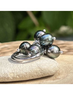 bague bouquet de perles de Tahiti