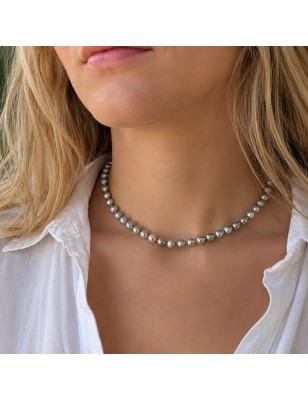 collier perles de culture de tahiti cerclées