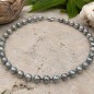 Māhina - Collier Perles Grises de Tahiti Cerclées 8/9.5mm Māhina - Collier Perles Grises de Tahiti Cerclées 8/9.5mm