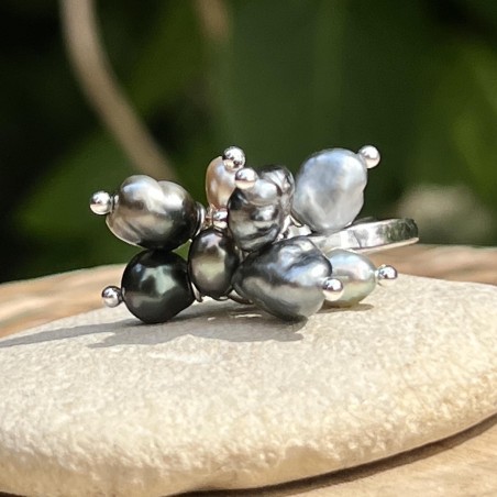Anello con Keshi – Anello con Perle Coltivate di Tahiti