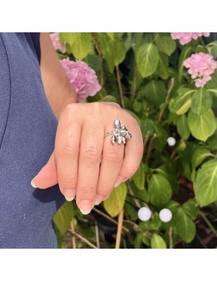 bague avec des keshis - bague tahitienne perles de culture