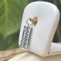 Pendentif Tiki Santé Argent Rhodié et Turquoise recomposée Pendentif Tiki Santé Argent Rhodié et Turquoise recomposée