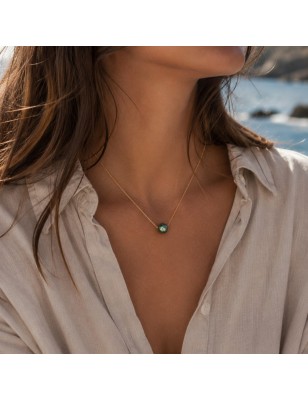 Collier Or 18 Carats Perle Peacock de Tahiti 9/10mm