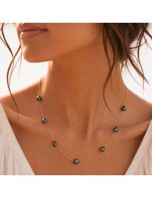 Collier or 750/00 Perles de Tahiti