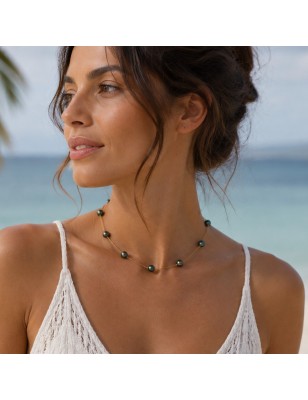 prix collier or perles de culture de Tahiti - perle Tahiti en collier or