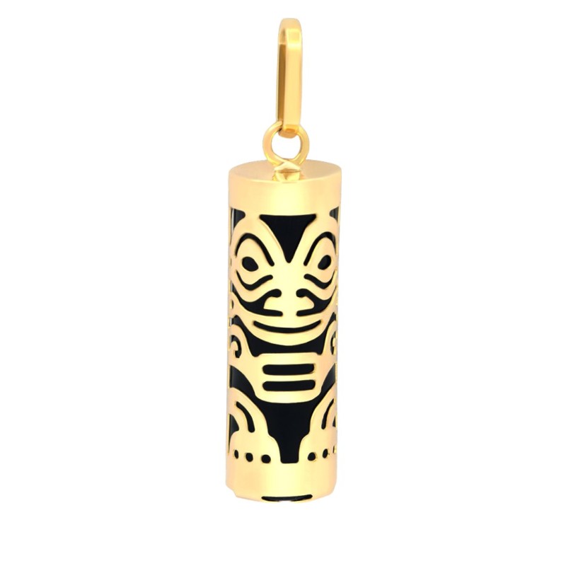 Mārama - Pendentif Tiki Or 18 Carats et Onyx Noir Mārama - Pendentif Tiki Or 18 Carats et Onyx Noir