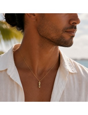 pendentif tiki or pour homme