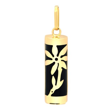 Tiki Tiaré - 18K黄金提基吊坠配黑玛瑙