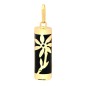 Tiki Tiaré - Tiki-Anhänger aus 18 Karat Gold mit schwarzem Onyx Tiki Tiaré - Tiki-Anhänger aus 18 Karat Gold mit schwarzem Onyx