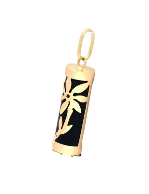 Goldener Tiki-Anhänger – Tahitianischer Tiaré-Anhänger