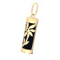 Tiki Tiaré - Tiki-Anhänger aus 18 Karat Gold mit schwarzem Onyx Tiki Tiaré - Tiki-Anhänger aus 18 Karat Gold mit schwarzem Onyx
