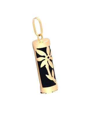 Goldener Tiki-Anhänger – Tahitianischer Tiaré-Anhänger