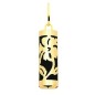 Tiki Hibiscus - Colgante Tiki de Oro de 18 Quilates con Ónix Negro