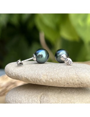 Tahitian pearl earrings