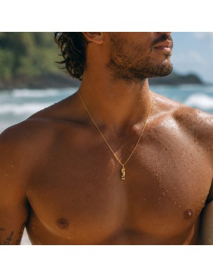 Mako Tahiti - 18K Gold Tiki Pendant with Black Onyx