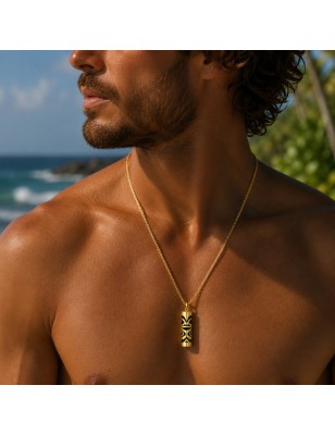 Love Tiki - Tiki-Anhänger aus 18 Karat Gold mit schwarzem Onyx