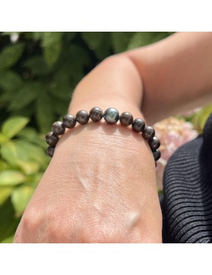Pulsera de hombre con perla cultivada – pulsera masculina con perla de Tahití