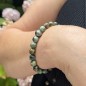 African Turquoise Bracelet with Peacock Tahitian Pearl African Turquoise Bracelet with Peacock Tahitian Pearl