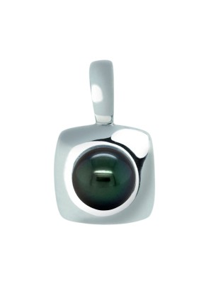 perle noire en pendentif argent homme perle de culture de Tahiti prix