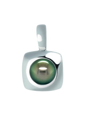 perle noire en pendentif argent homme perle de culture de Tahiti prix