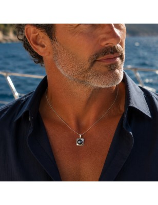 Moa-Nui - Pendentif Argent Rhodié - Perle de Tahiti 8/9mm
