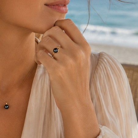 Anillo con perla de Tahití