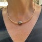 Tāura – 天然编织皮革项链 配13.70毫米大溪地珍珠 Tāura – 天然编织皮革项链 配13.70毫米大溪地珍珠