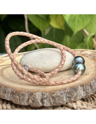 Collar de Hombre de Cuero con Perla Cultivada