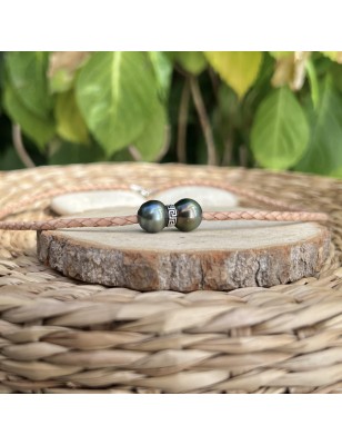 Collar de Hombre de Cuero con Perla Cultivada