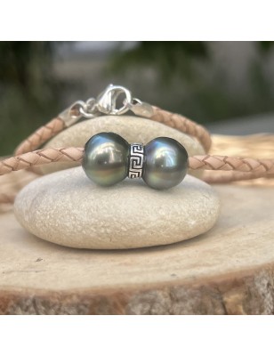 Collar de Hombre de Cuero con Perla Cultivada