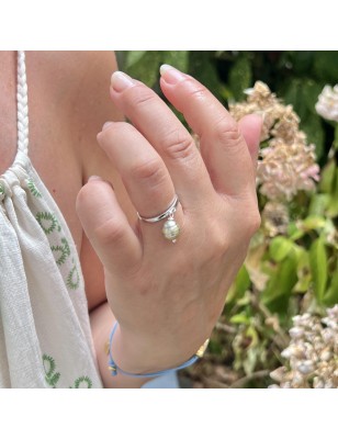 bague pampille perle de Tahiti - bague tahitienne