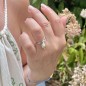 Ori - Rhodium-Plated Silver Ring with 8.16 mm Lemon Tahitian Pearl