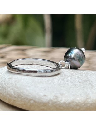 Anillo Colgante con Perla de Tahití - Anillo Tahitiano