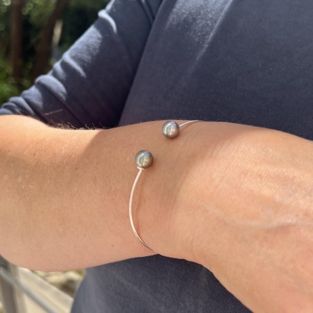 Vaitea - Bracciale - Perle di Tahiti Grigie