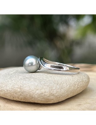 prix bague femme perle noire de Tahiti signification - Poemotu